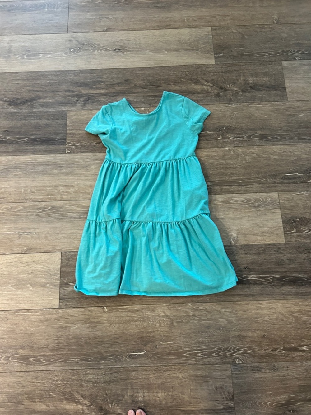 Cat & Jack Turquoise Tiered Short-Sleeve Dress for Girls